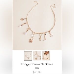 BKE Fringe Charm Necklace